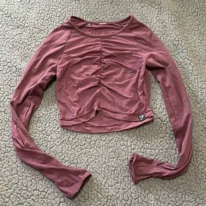 Gymshark scrunch mesh crop top